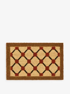 Brown patterned doormat