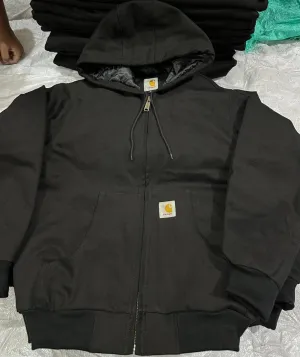 Custom handpick Carhartt  style rework black hooded jackets