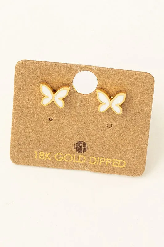 Enamel Butterfly Must Have Stud Earring