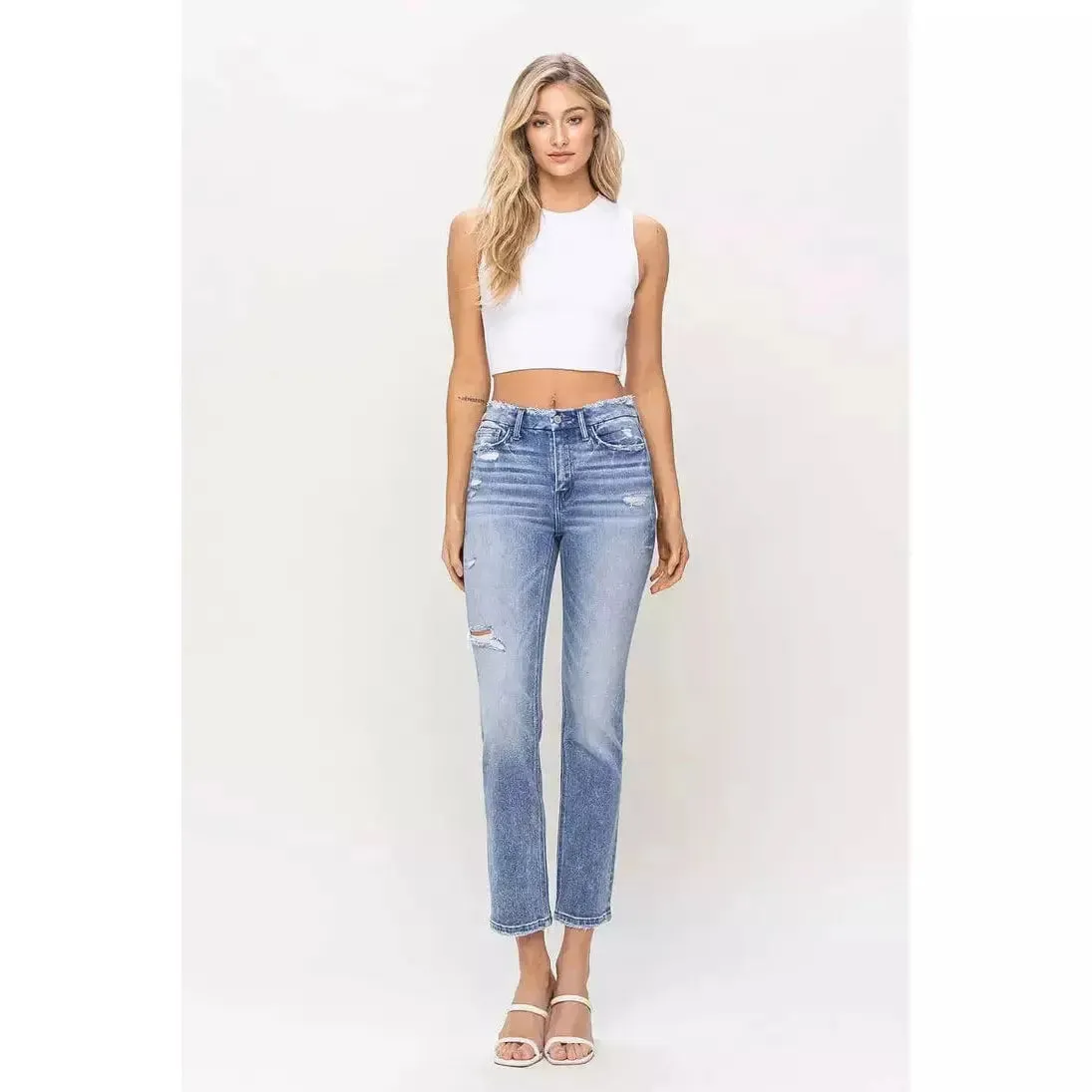 Flying Monkey Conveniently High-Rise Crop Slim Straight