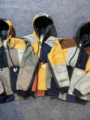 FRIDAY SALE! Carhartt Rework Style Patchwork Hooded Jackets - MOQ 100 pcs