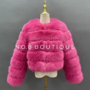 Hot Pink Faux Fur Jacket