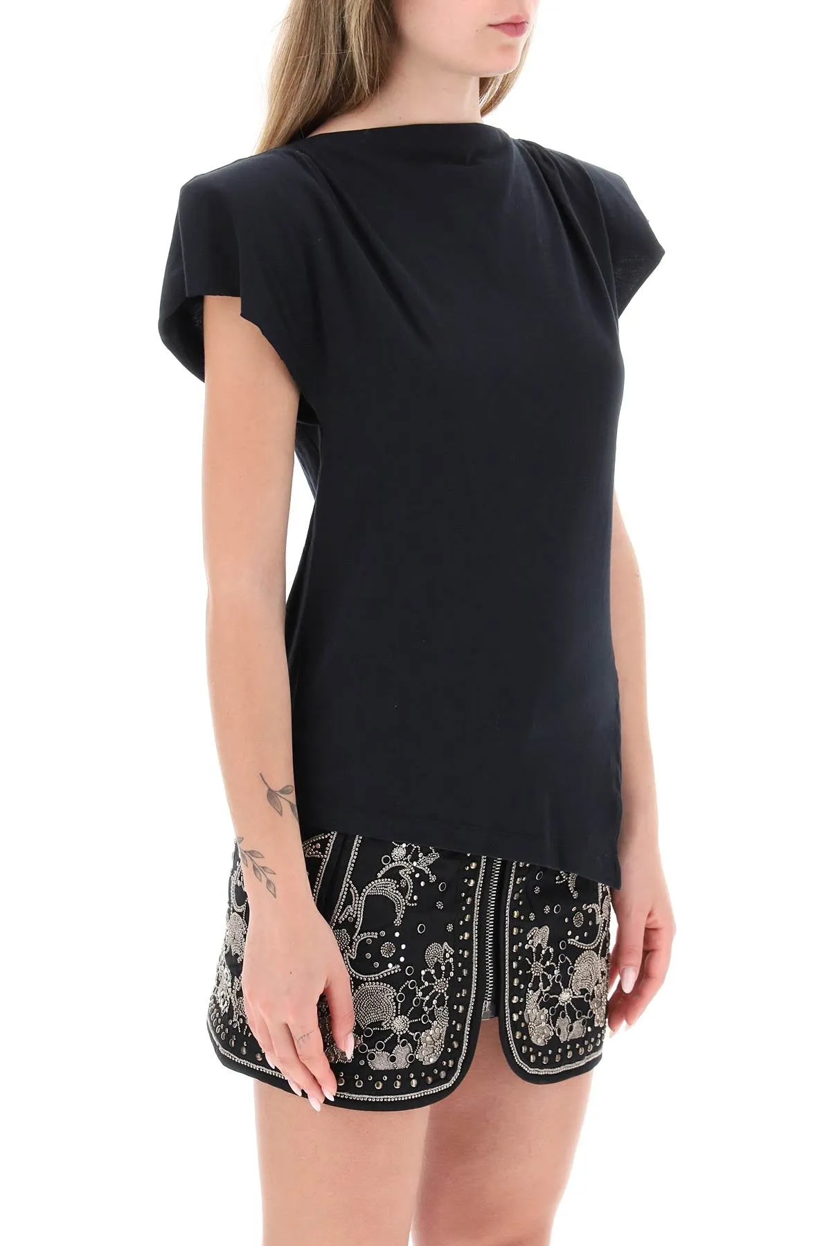 Isabel marant 'sebani' t-shirt with structured shoulders