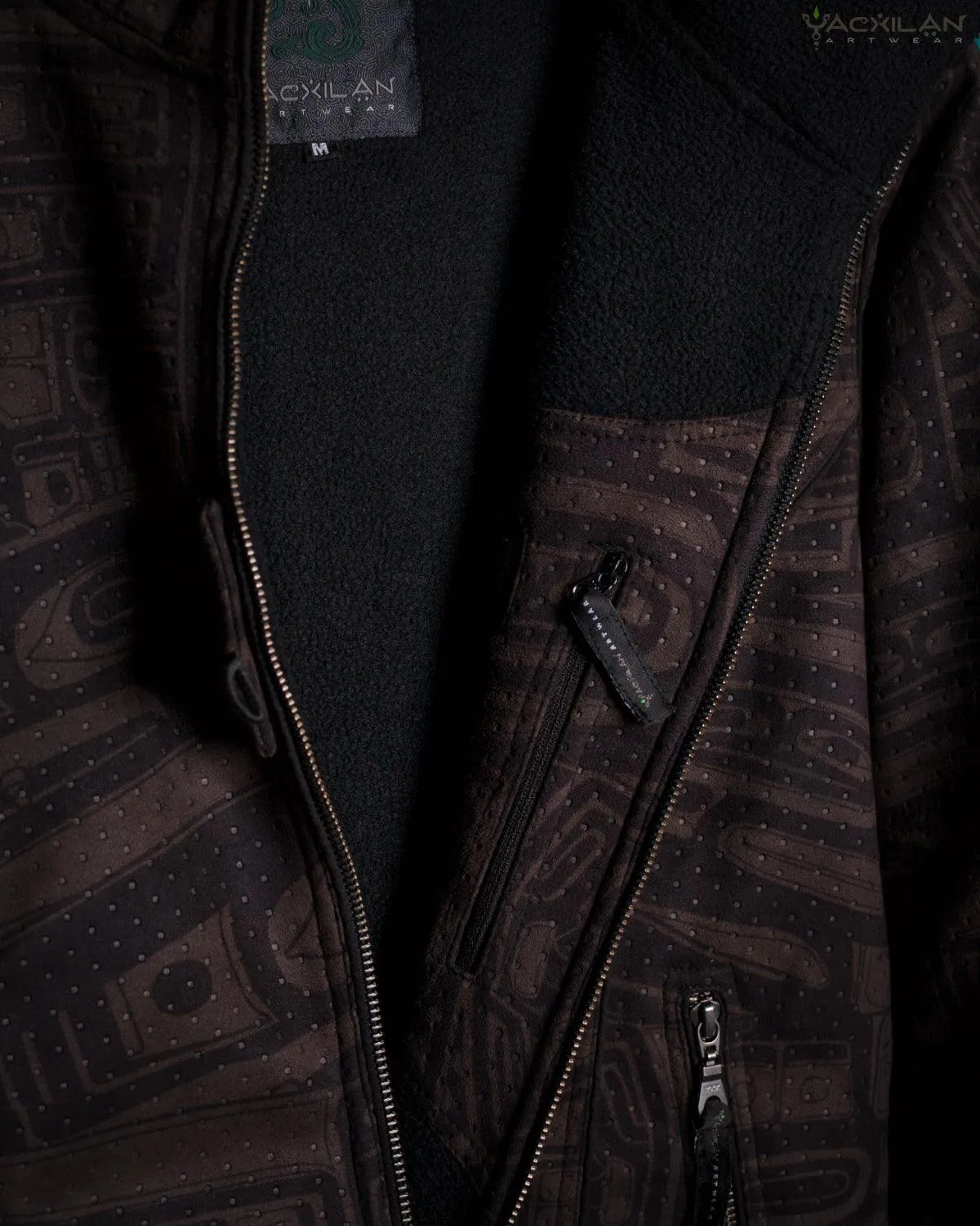 Jacket Men / Fake Leather Holes - Brown TINGLIT