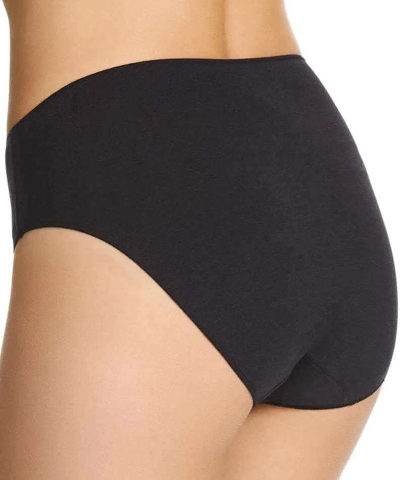 Jockey No Panty Line Promise Bamboo Naturals Hi Cut Brief - Black