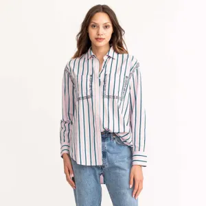 Kerri Rosenthal - Marti Shirt in Striped Actually Pillow