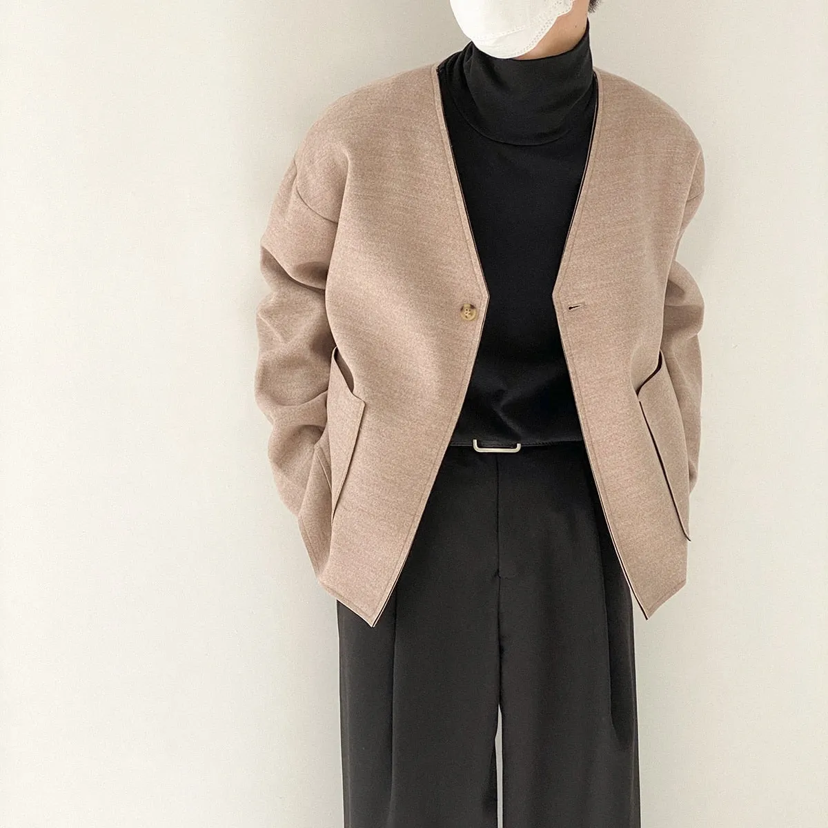 [Korean Style] 2 Colors V-Neck Cardigan Jackets