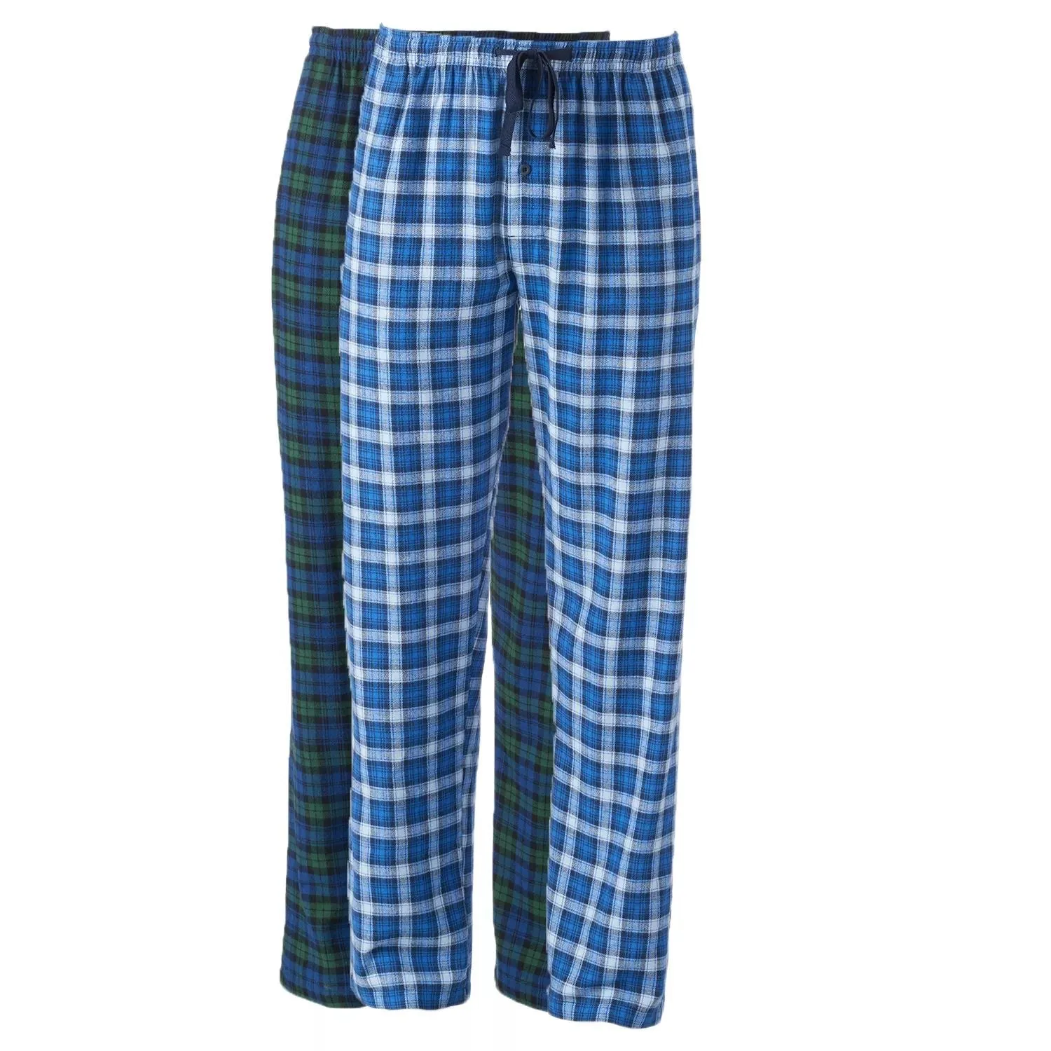 Large and tall 2 pcs. Hanes Flannel Plaid Pajama Pants