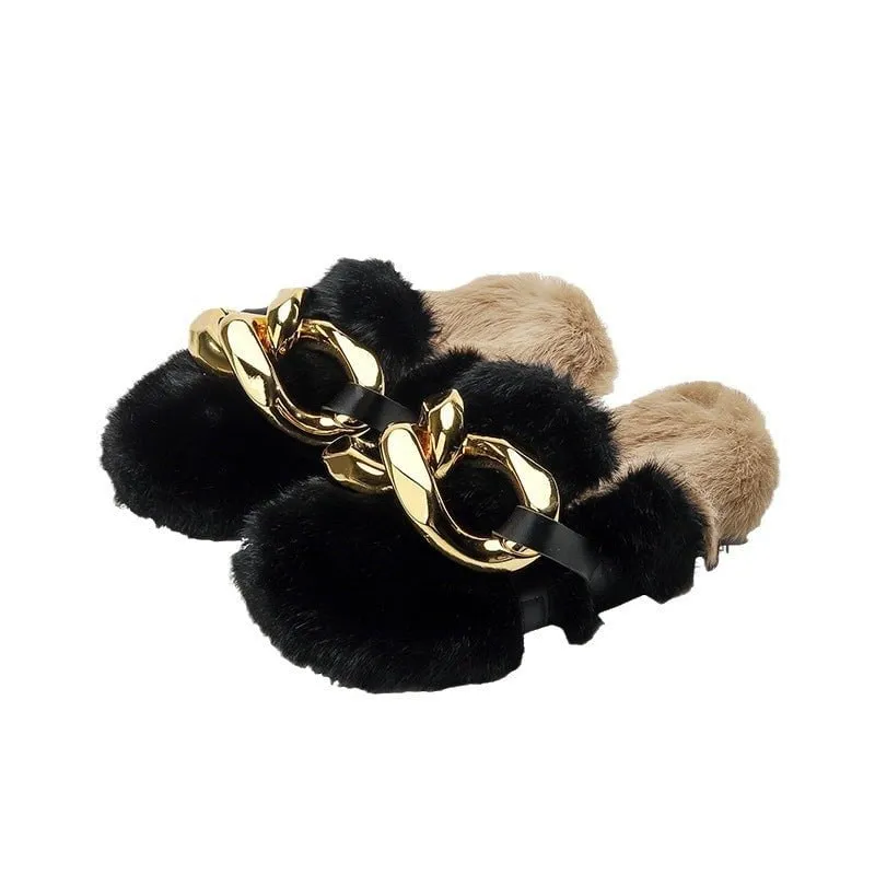 LovelyRLovely Women's Outerwear Mink Fur Slippers