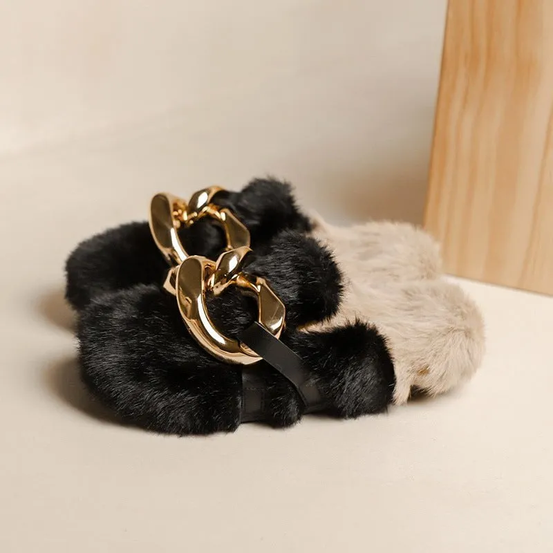 LovelyRLovely Women's Outerwear Mink Fur Slippers