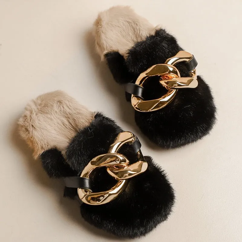 LovelyRLovely Women's Outerwear Mink Fur Slippers