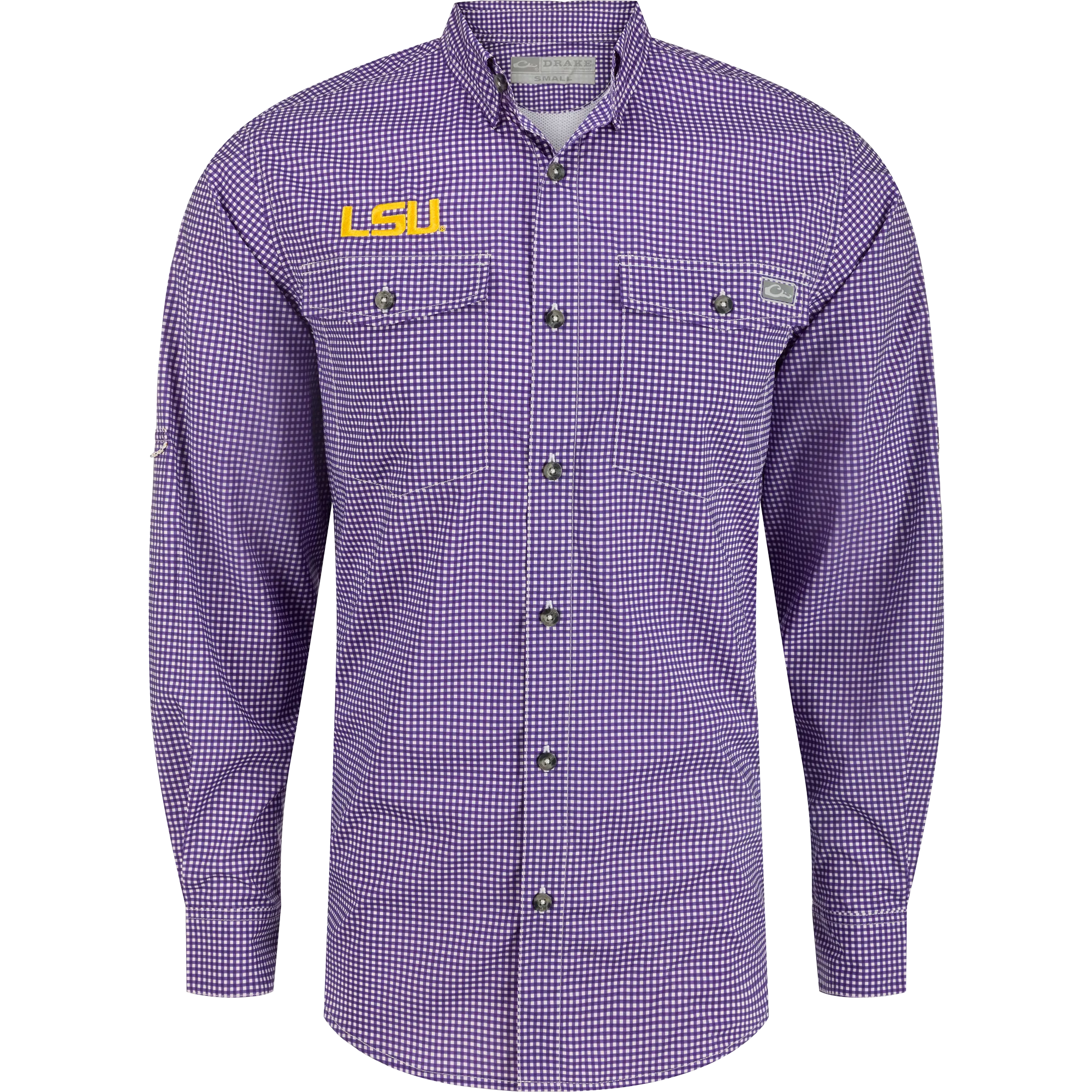 LSU Frat Gingham Long Sleeve Shirt