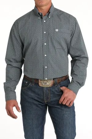 Mens Cinch Geometric Button Up