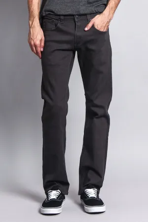 Men's Slim Fit Colored Jeans (Charcoal)