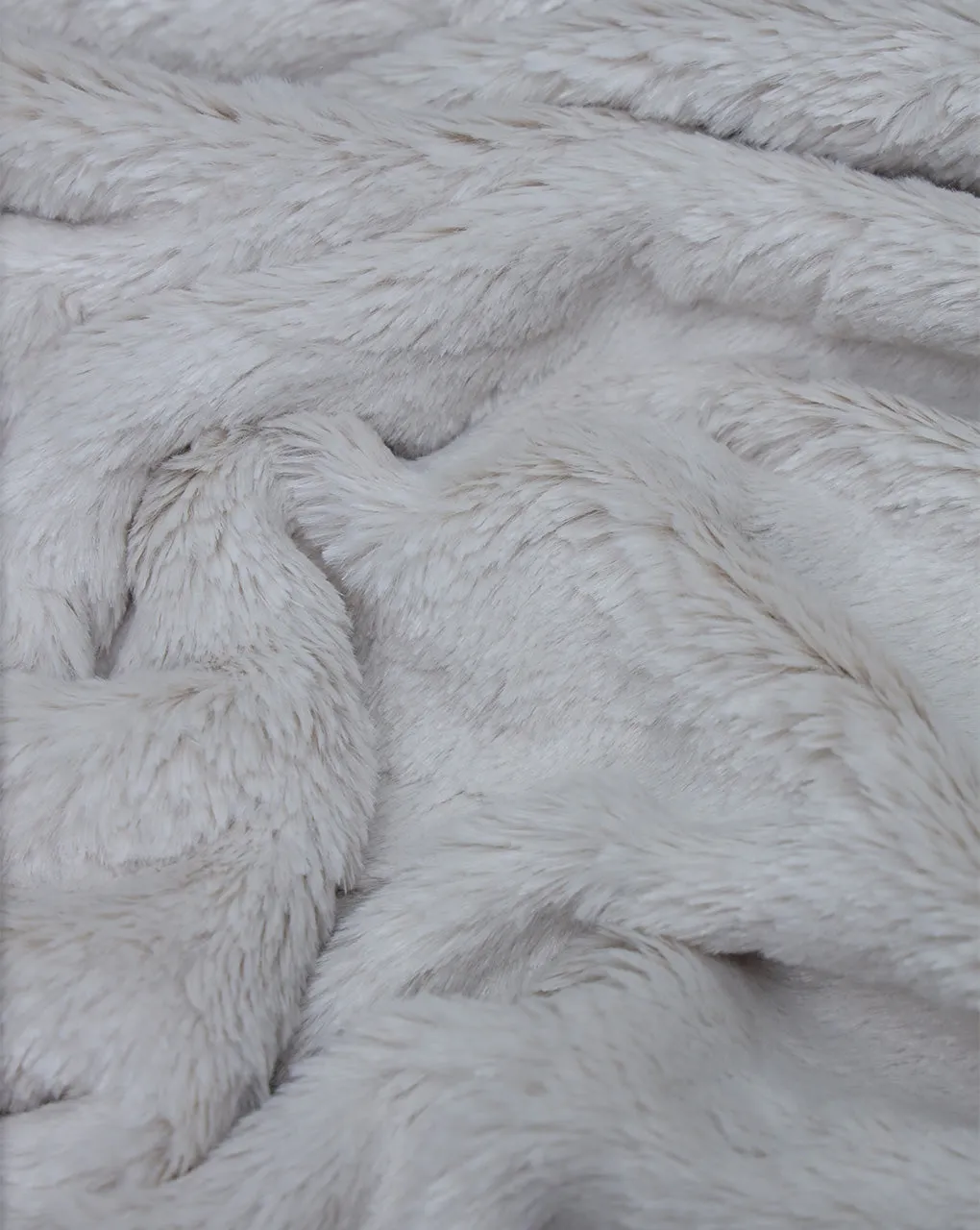 OFF-WHITE ARTIFICIAL FUR FABRIC