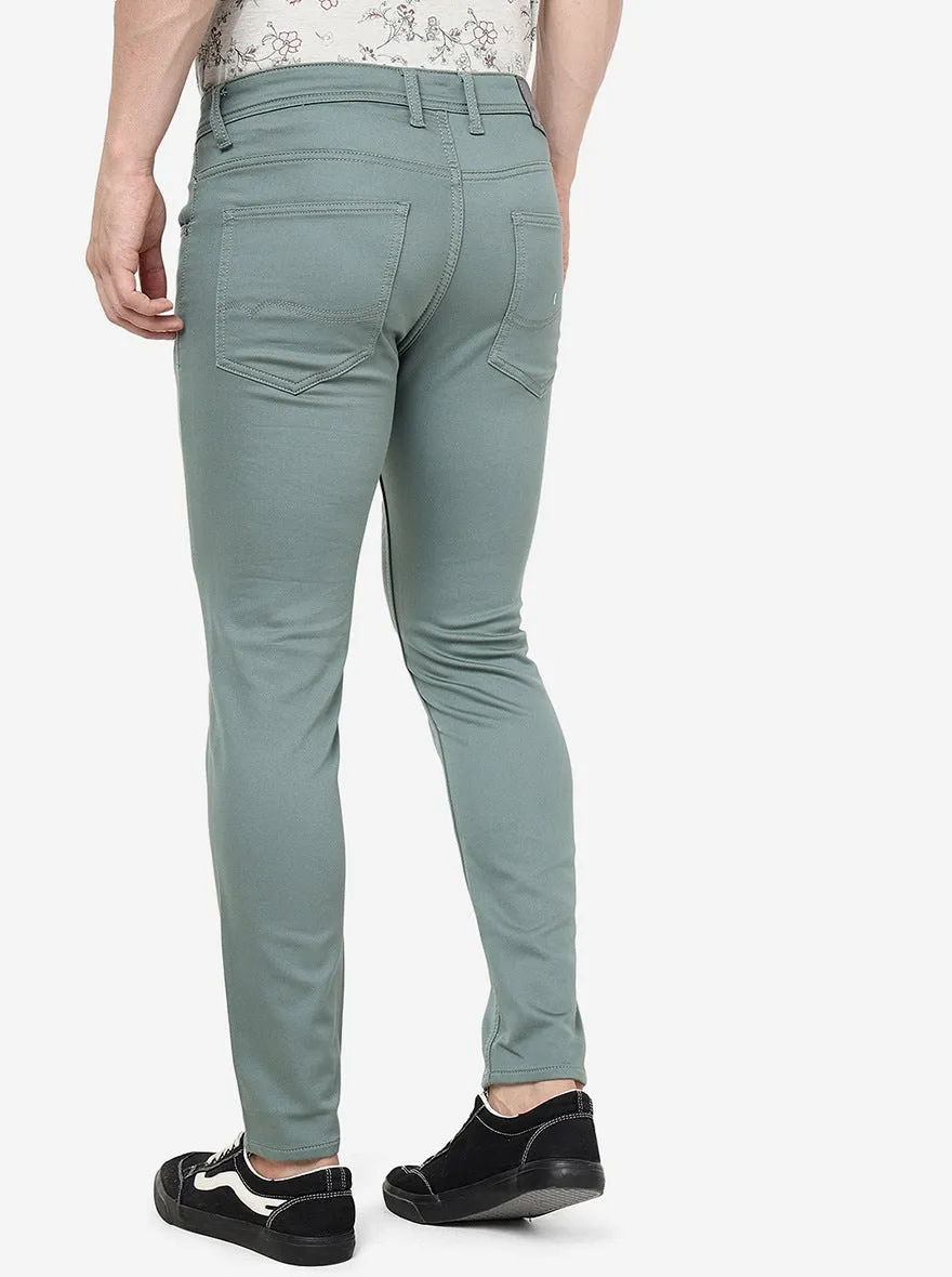 Reseda Green Solid Urban Fit Jeans | Greenfibre