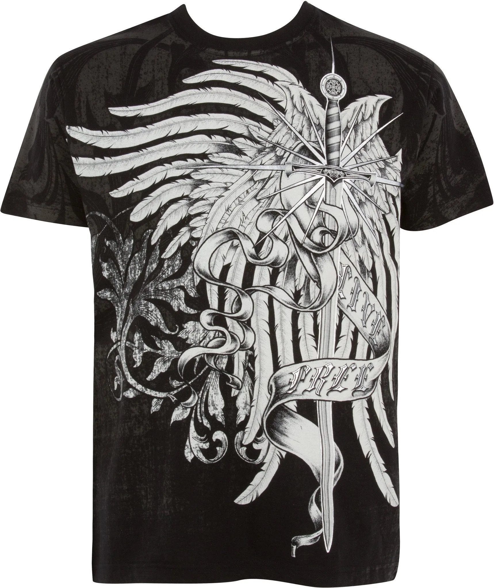 Sakkas Kellan Mystic Eagle And Celtic Cross Graphic Mens T-Shirt