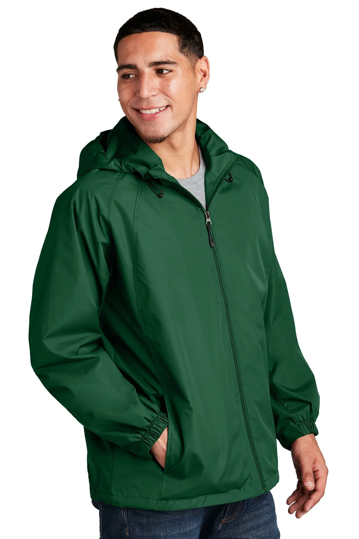 Sport-Tek Custom Hooded Raglan Jackets, Forest Green