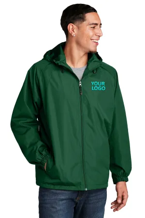 Sport-Tek Custom Hooded Raglan Jackets, Forest Green