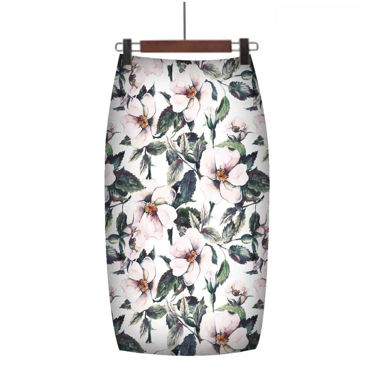 Spring Theme Floral And Patterns Vintage Pencil Skirt