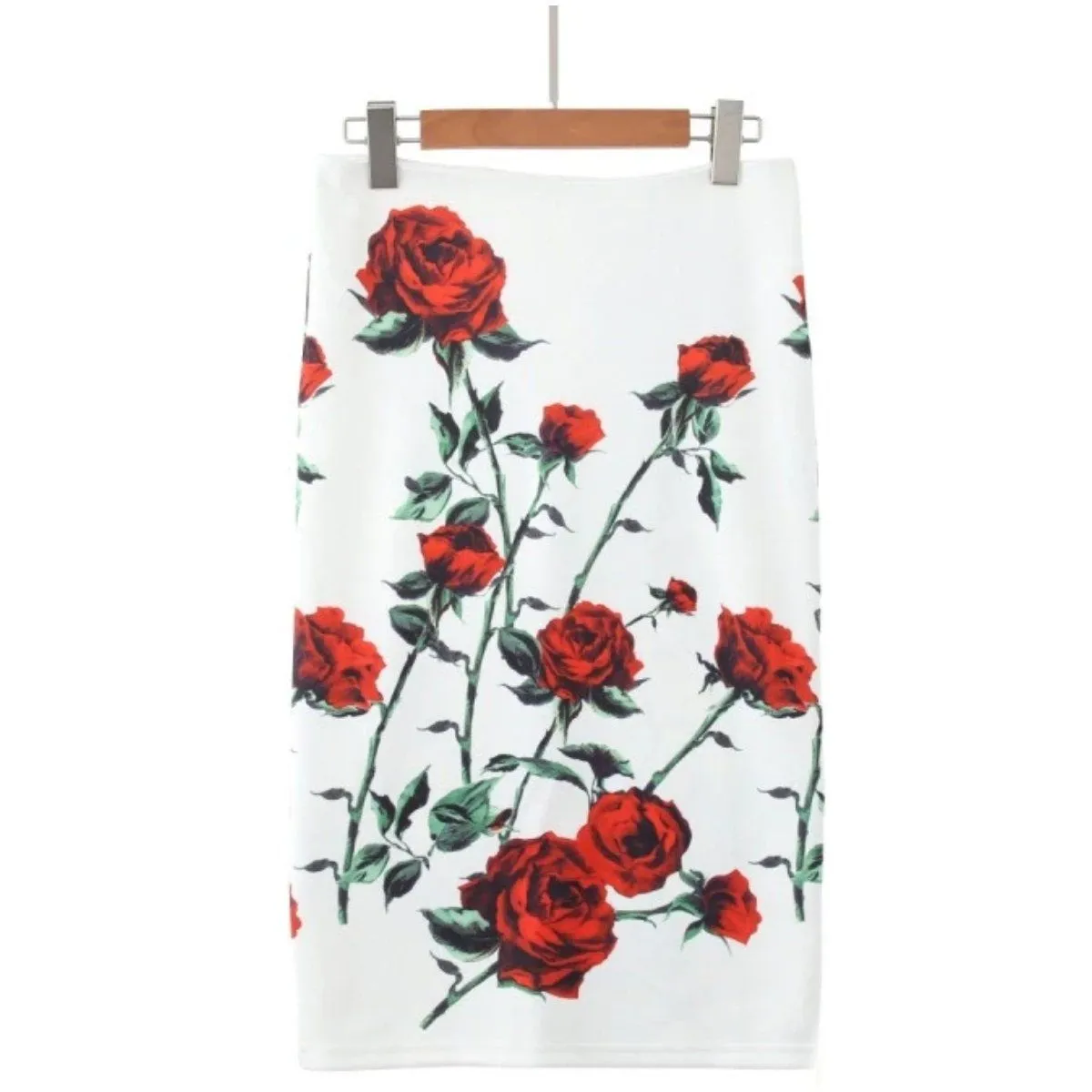 Spring Theme Floral And Patterns Vintage Pencil Skirt