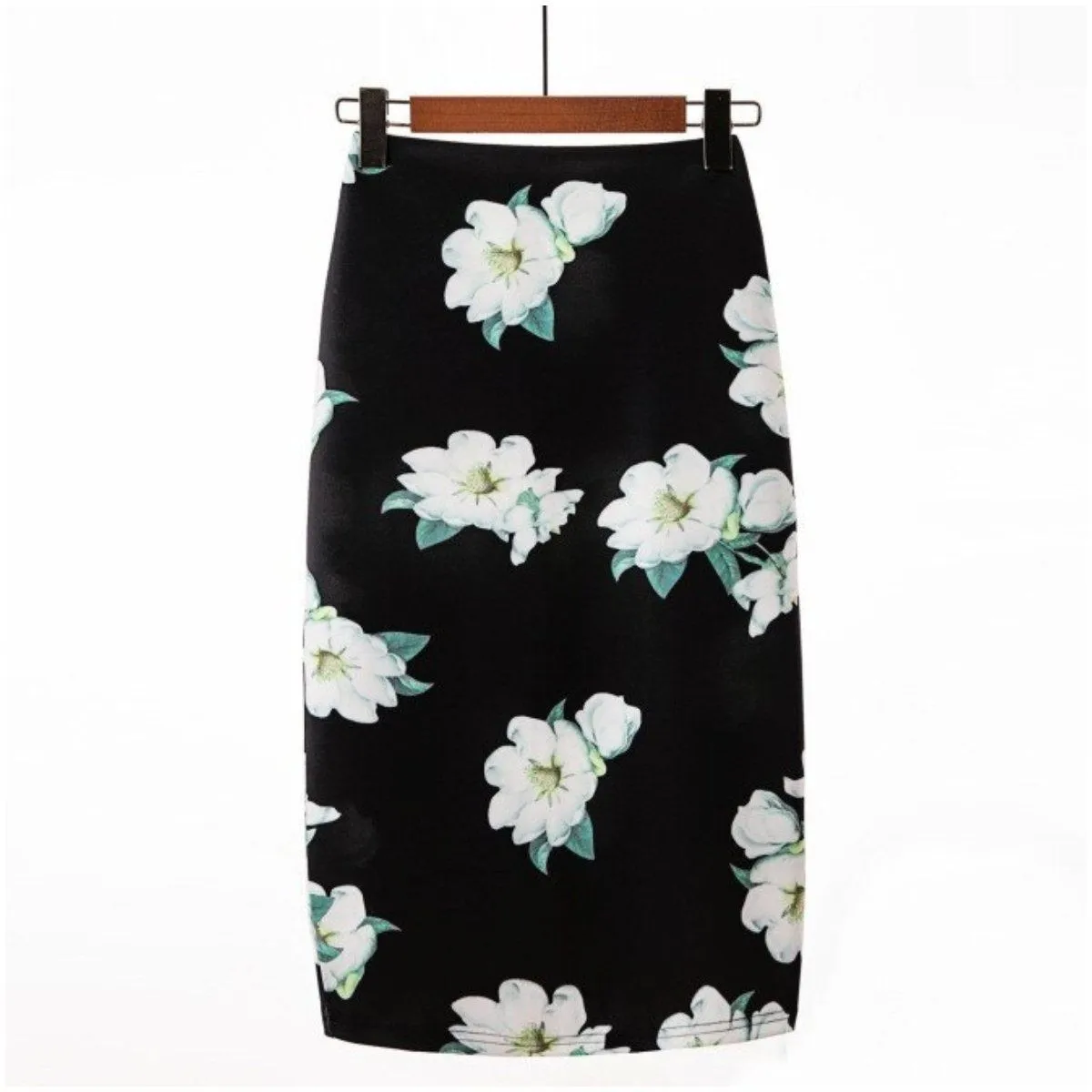 Spring Theme Floral And Patterns Vintage Pencil Skirt