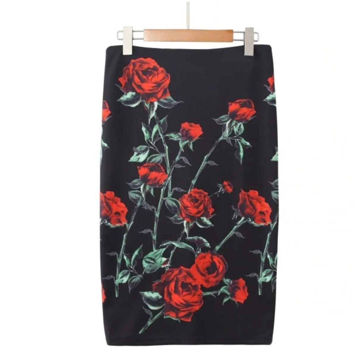 Spring Theme Floral And Patterns Vintage Pencil Skirt