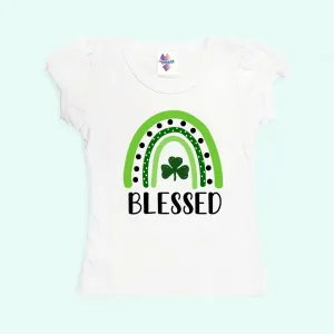 St Patrick  Day t Shirt, Blessed St Patrick Day T Shirt,  Girls St. Patrick T-Shirt, Toddler St Patrick T Shirt, Girls Shirts