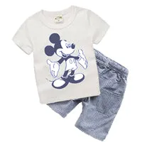 Summer Mickey Toddler Boys Clothing Sets