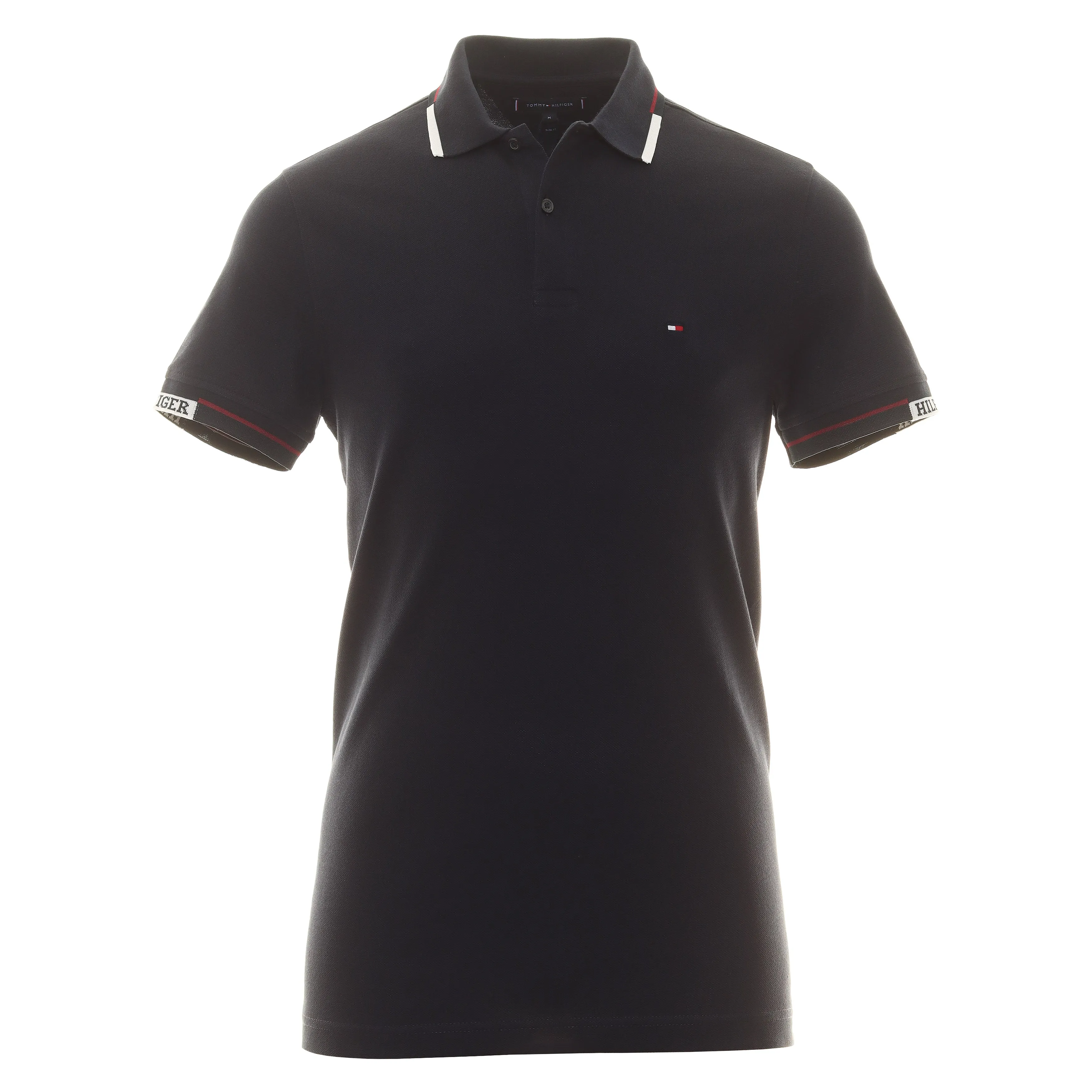 Tommy Hilfiger Logo Cuff Slim Polo Shirt