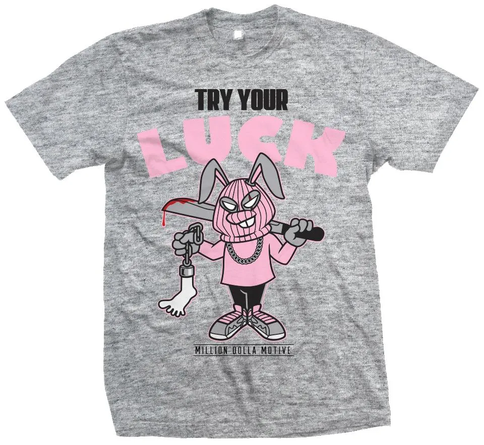 Try Your Luck Hare - Heather Grey T-Shirt