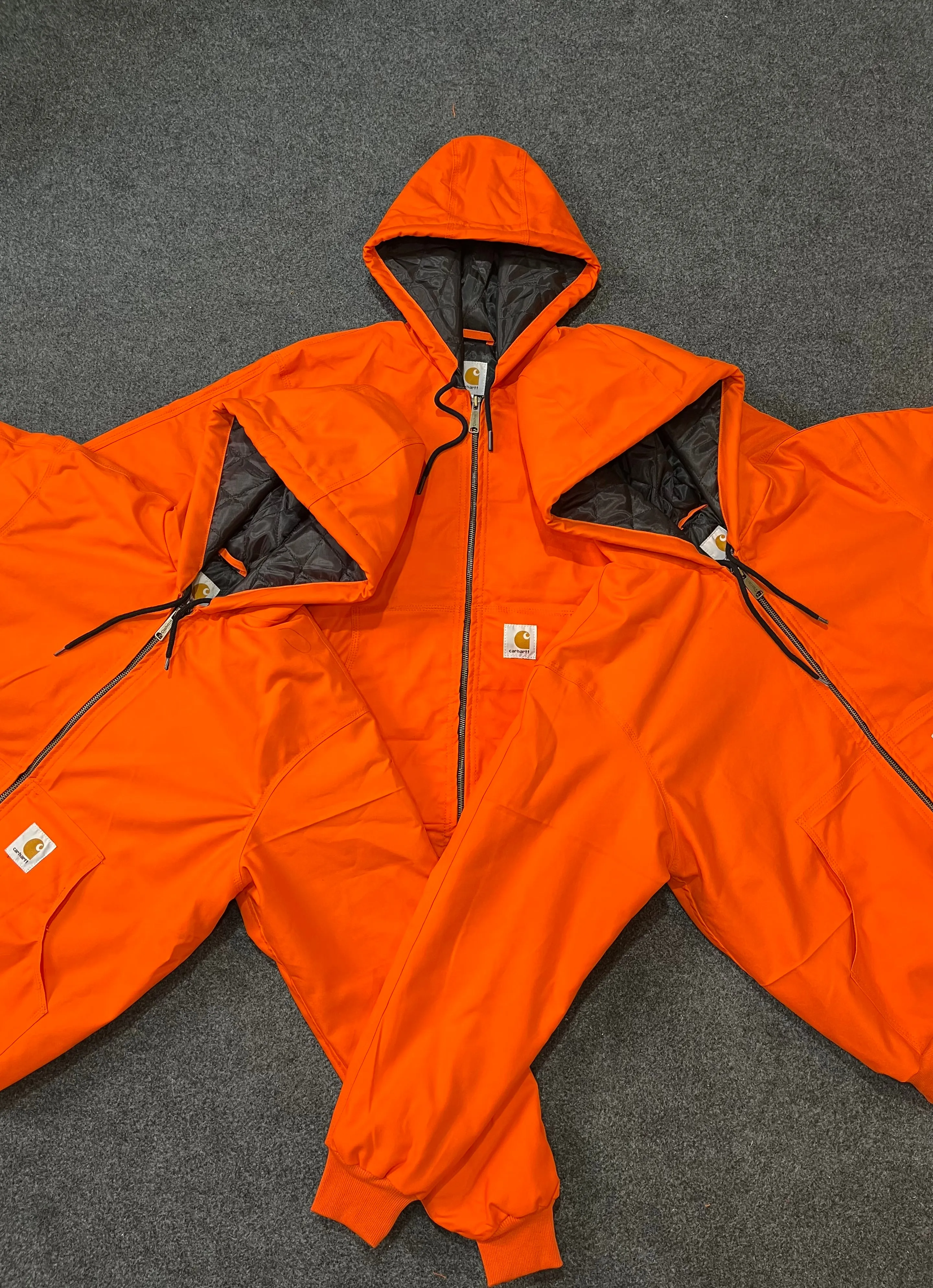 Vintage Carhartt Reworked style Orange hooded jacket MOQ-25-50